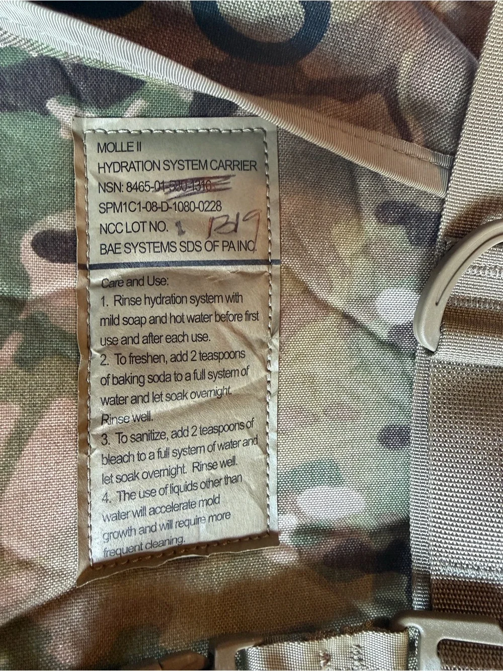 U.S. Army Multicam Hydration Pack – Coyote and Olive Blend